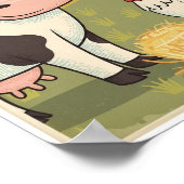 Affiches Impression d'animaux de ferme vintage (Coin)