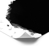 Affiches Panda - Visage de Panda Noir & Blanc (Coin)