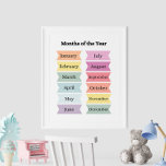 Affiches pédagogiques des mois colorés de l'année<br><div class="desc">Faites l'apprentissage des mois de l'année amusant et engagez-vous avec l'affiche éducative "Mois colorés de l'année". Cette affiche vibrante et attrayante présente chaque mois des lettres audacieuses et colorées, conçues pour capter l'attention et l'intérêt des jeunes apprenants. Les couleurs vives et le design ludique en font un outil pédagogique idéal...</div>
