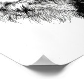 Affiches Portrait d'Animal Noir et Blanc (Coin)