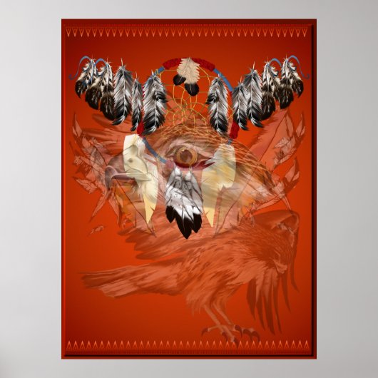 Affiches sur le visage de Dream Catcher Hawk (Devant)