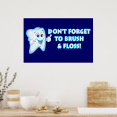 Affiches sur l'hygiène dentaire (Cuisine)