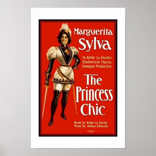 Affiches Théâtre Vintage "La Princesse Chic" (Devant)