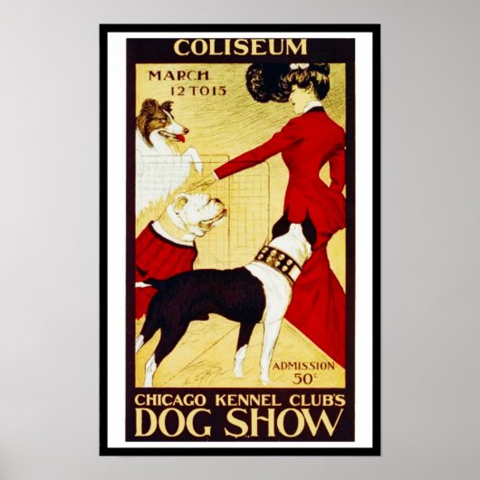 Affiches Vintage "Exposition canine" Colisée (Devant)