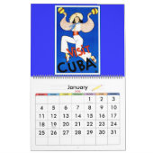 Affiches Vintage voyage Calendrier (Jan 2026)