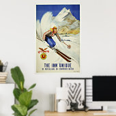 Affiches Vintage voyage de ski alpin (Bureau à domicile)
