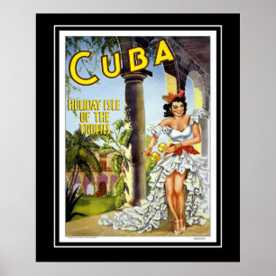 Affiches Vintage Voyage Visitez Cuba Grande Taille