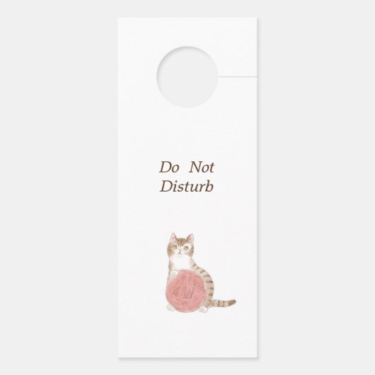 AFFICHETTE DE PORTE 文字 カスタマイズ 猫 野ばら ピンク (Dos)