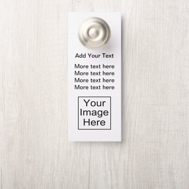 Affichette De Porte Ajouter votre logo (Sur le bouton)