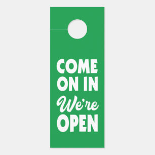 Affichette De Porte Allez, on est ouverts