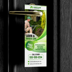 Affichette De Porte Aménagement paysager Entretien de pelouse Jardinag