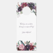 Affichette De Porte Aquarelle violette rouge mauve rose (Dos)