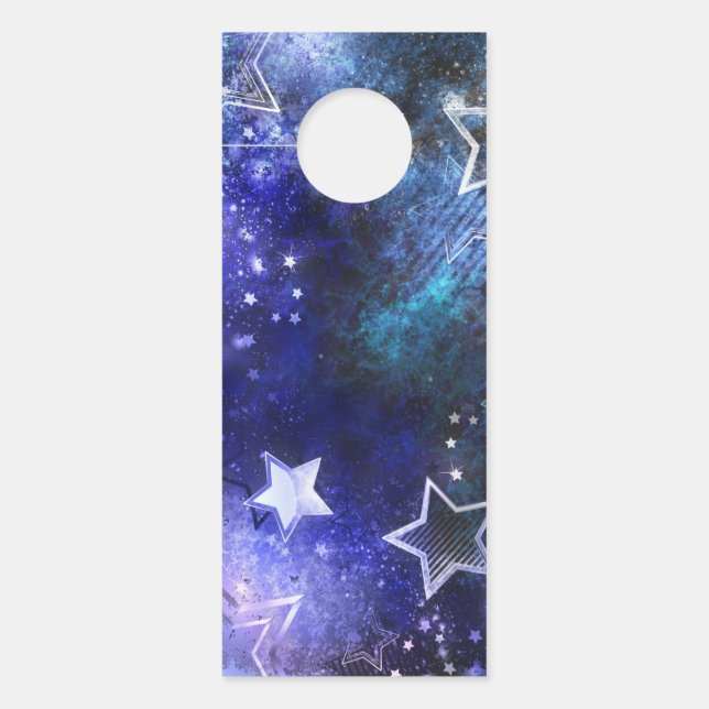 Affichette De Porte Arrière - plan spatial avec étoiles (Devant)