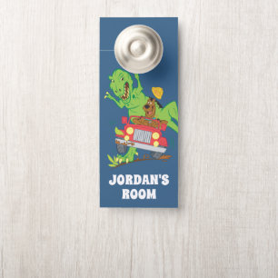 Affichette De Porte Attaque Scooby Doo T-Rex