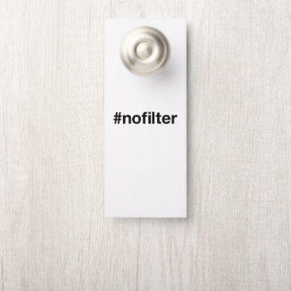 Affichette De Porte AUCUN Hashtag FILTER