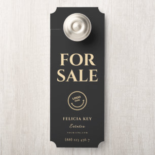 AFFICHETTE DE PORTE avant QR de l'agent immobilier