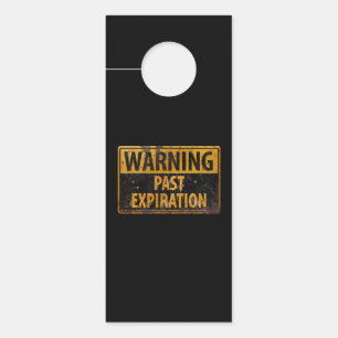 Affichette De Porte AVERTISSEMENT Expiration passée - Panneau Danger M