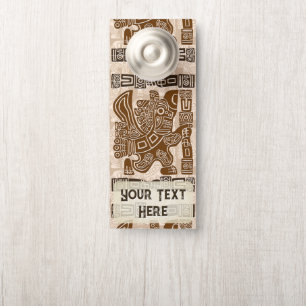 Affichette De Porte Aztec Eagle Guerrier Tribal Art antique