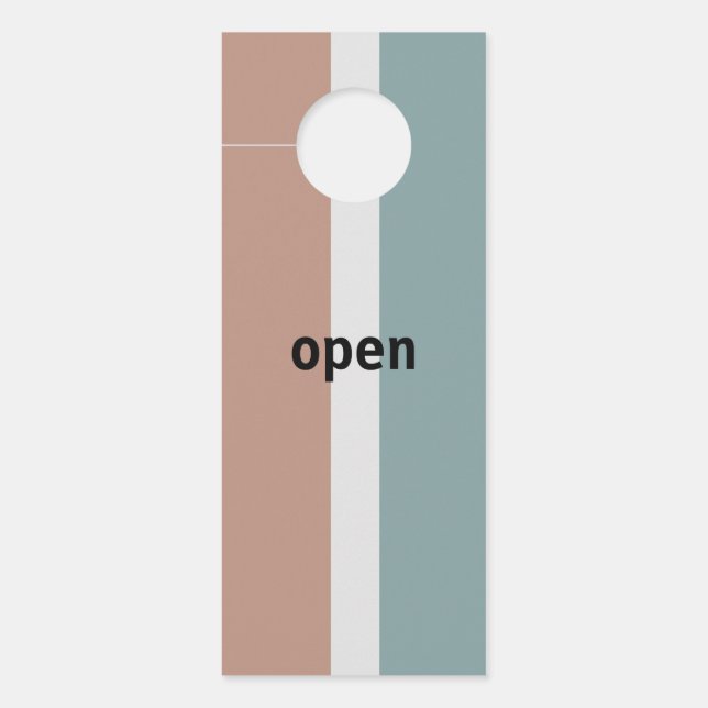 Affichette De Porte Bandes de couleurs coupées (Devant)