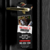 Affichette De Porte Barbier professionnel Pole Coiffeur Rasage