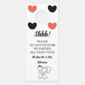 Affichette De Porte Bienvenue et ne pas déranger le couple Mariage (Dos)