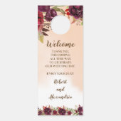 Affichette De Porte Bienvenue et ne pas déranger Mariage Bourgogne (Devant)