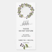 Affichette De Porte Blueberry | Invité Mariage Ne Disturbe Pas (Devant)