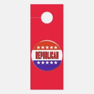 Affichette De Porte Bouton républicain