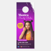 Affichette De Porte Bracelets de cheveux africains Beauté Salon Maquil (Devant)