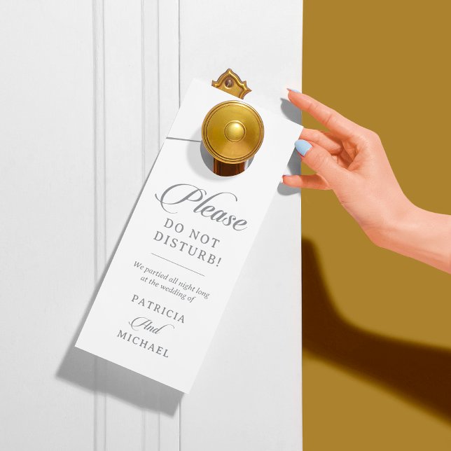 Affichette De Porte Calligraphie Chic Classique Ne Pas Déranger Mariag (Créateur téléchargé)