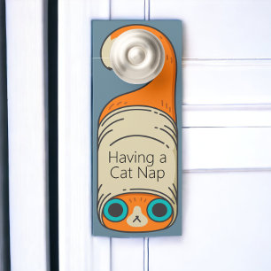 Affichette De Porte Cat Nap ou Ajouter votre propre texte