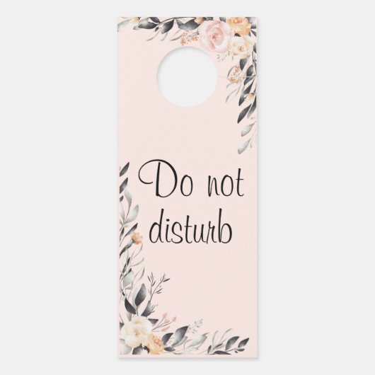 Affichette De Porte Chambre d'hôtel Mariage Blush et Grey Réservée (Dos)