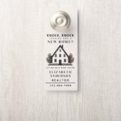 Affichette De Porte Charme Rustique Agent Immobilier Maison Photo (Sur le bouton)