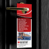 Affichette De Porte Chingle de réparation de toiture moderne Red Exper