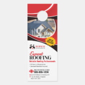 Affichette De Porte Chingle de réparation de toiture moderne Red Exper (Devant)