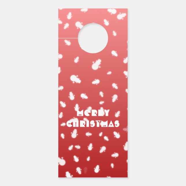 Affichette De Porte Christmas Snowman (Devant)