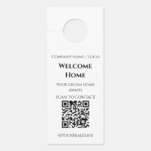 Code QR de bienvenue minimaliste moderne pour l'im