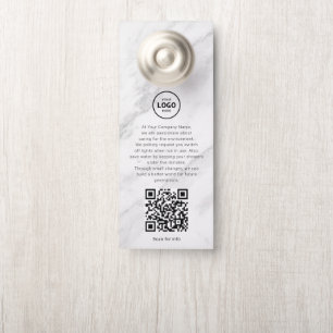 Affichette De Porte Code QR du logo de l'hôtel Informations pour les i
