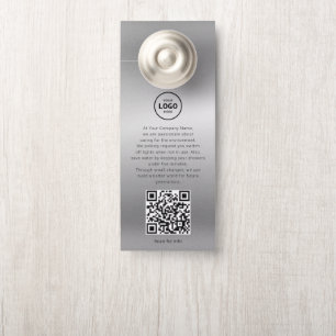 Affichette De Porte Code QR du logo de l'hôtel Informations pour les i