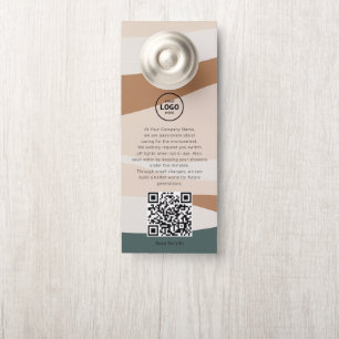Affichette De Porte Code QR du logo de l'hôtel Informations pour les i