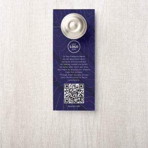 Affichette De Porte Code QR du logo de l'hôtel Informations pour les i