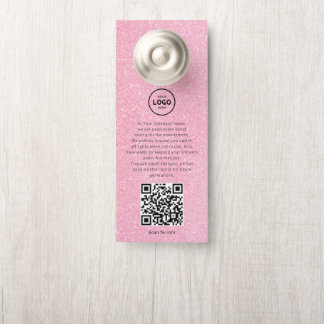 Affichette De Porte Code QR du logo de l'hôtel Informations pour les i