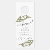 Affichette De Porte Collection de Mariages de Branches d'Olivier (Devant)