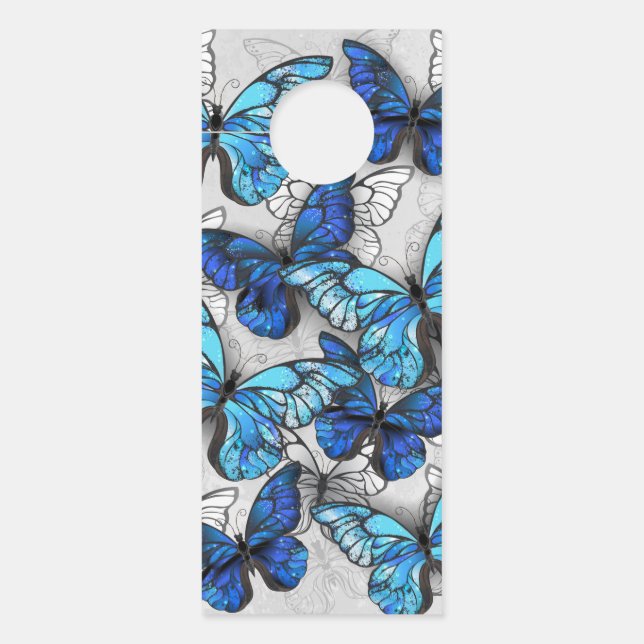 Affichette De Porte Composition des White and Blue Butterflies (Devant)