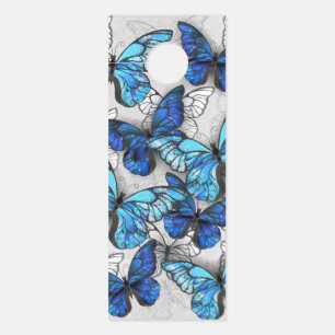 Affichette De Porte Composition des White and Blue Butterflies