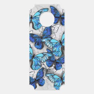 Affichette De Porte Composition des White and Blue Butterflies