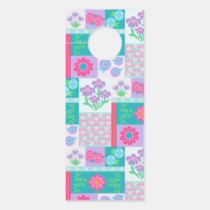 Affichette De Porte Conception de fleurs vibrantes en fleurs
