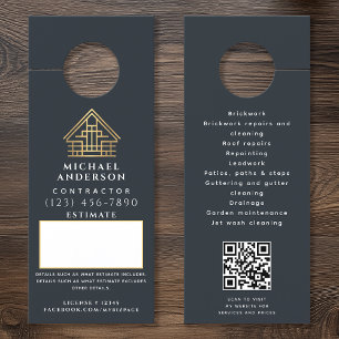 Affichette De Porte Construction du créateur de devis Blue Estimate Co