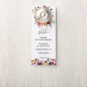 Affichette De Porte Country Bloom Funny Mariage Invité Ne Disturbe Pas (Sur le bouton)