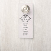 Affichette De Porte Couronne de mariage Ne pas jeter un coup d'œil Ros (Sur le bouton)